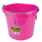 Miller MFG 20 Qt Flat Back Plastic Bucket Hotpink