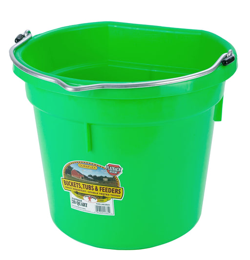 Miller MFG 20 Qt Flat Back Plastic Bucket Lime