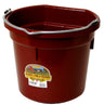 Miller MFG 20 Qt Flat Back Plastic Bucket Burgundy