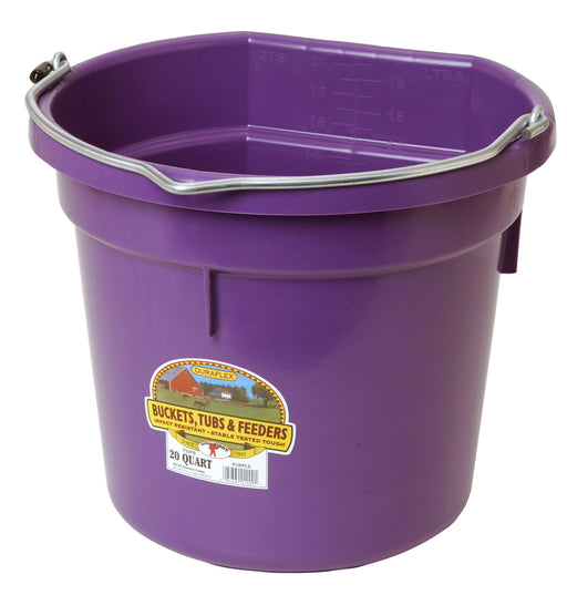 Miller MFG 20 Qt Flat Back Plastic Bucket Purple