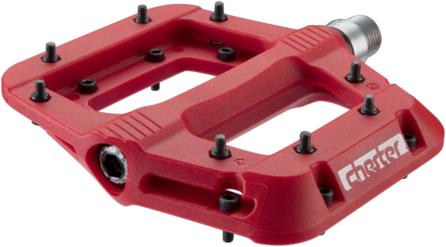 Race Face Chester Platform Pedals, Composite, 9/16, Red Red