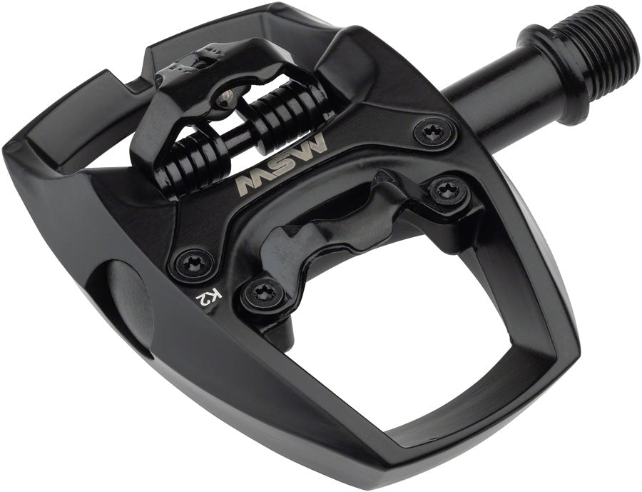 Msw Flip I Single Side Clipless Pedals With Platform, Aluminum, 9/16 Black