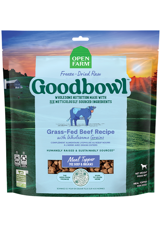 Open Farm Goodbowl Grass-Fed Beef Recipe Freeze Dried Raw Topper - (8oz / 23oz / 46oz)