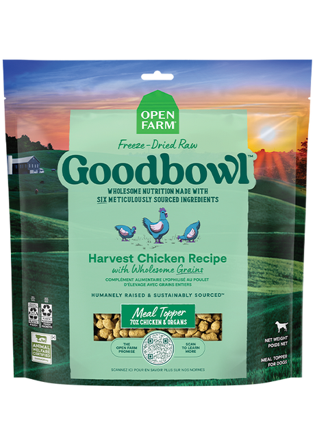 Open Farm Goodbowl Harvest Chicken Recipe Freeze Dried Raw Topper - (8oz & 23oz)