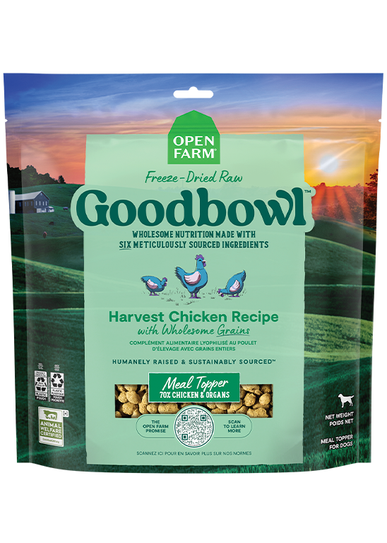 Open Farm Goodbowl Harvest Chicken Recipe Freeze Dried Raw Topper - (8oz & 23oz)