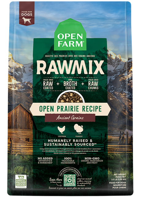 Open Farm Open Prairie Ancient Grains RawMix Dog Food - 20lb