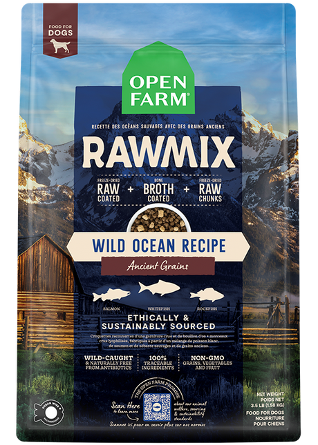 Open Farm Wild Ocean Ancient Grains RawMix for Dogs - 20lb