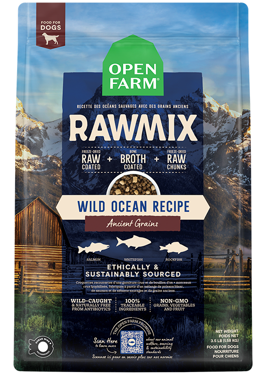 Open Farm Wild Ocean Ancient Grains RawMix for Dogs - 20lb