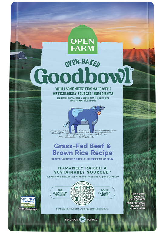 Open Farm Goodbowl Grass-Fed Beef & Brown Rice Recipe for Dogs - (3.5LB & 22LB)