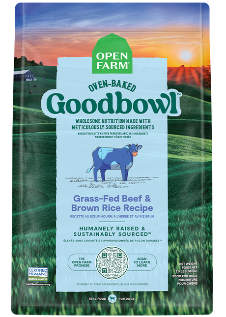 Open Farm Goodbowl Grass-Fed Beef & Brown Rice Recipe for Dogs - (3.5LB & 22LB)