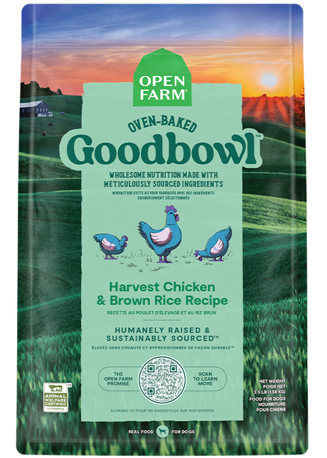 Open Farm Goodbowl Harvest Chicken & Brown Rice Recipe Dog Food - (3.5LB & 22LB)