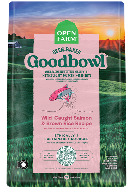 Open Farm Goodbowl Wild-Caught Salmon & Brown Rice Recipe for Dogs - (3.5LB & 22LB)