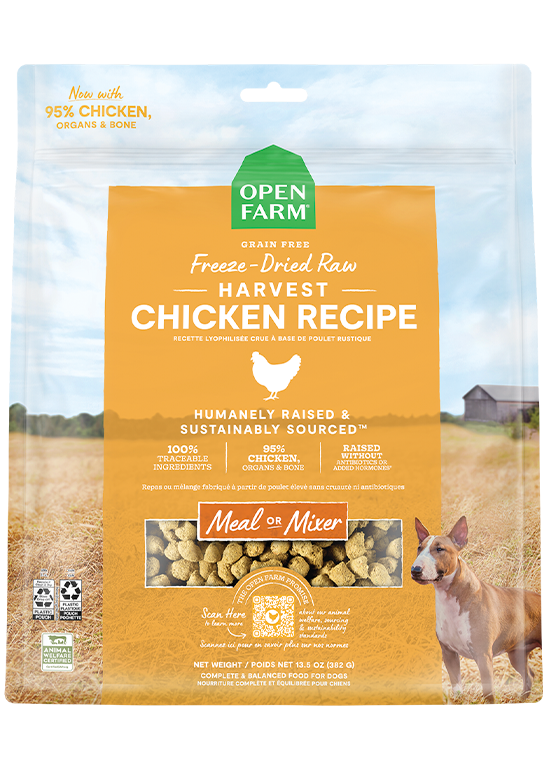 Open Farm Harvest Chicken Freeze Dried Raw Dog Food - 22oz