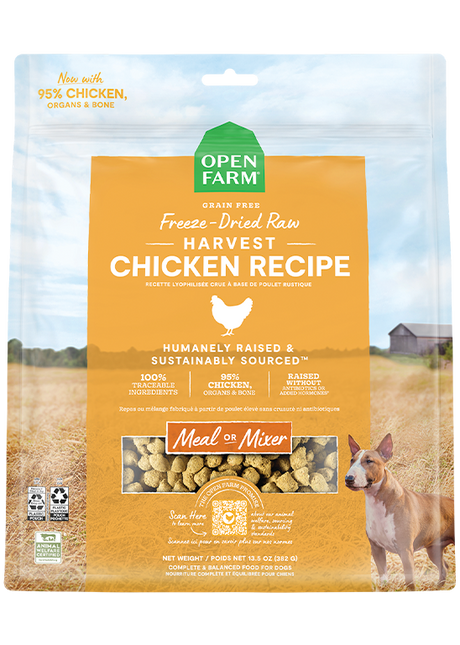 Open Farm Harvest Chicken Freeze Dried Raw Dog Food - 22oz