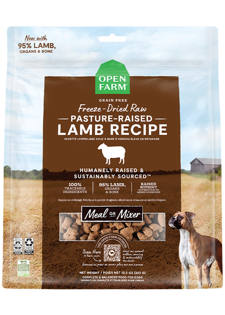 Open Farm Pasture-Raised Lamb Freeze Dried Raw Dog Food - 22oz