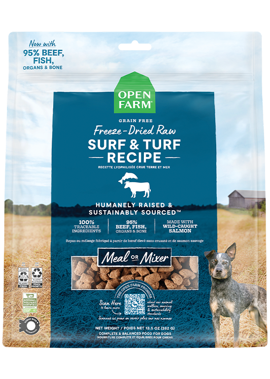 Open Farm Surf & Turf Freeze Dried Raw Dog Food - 22oz