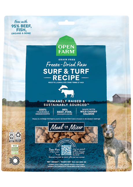 Open Farm Surf & Turf Freeze Dried Raw Dog Food - 22oz