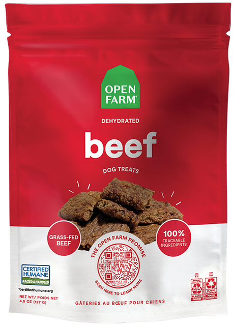 Open Farm Dehydrated Chicken Beef Treats - 4.5oz