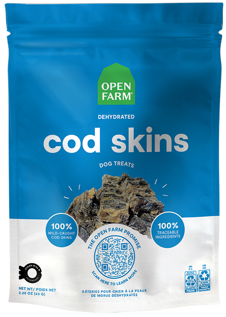 Open Farm Dehydrated Cod Skins Treat - 2.25oz