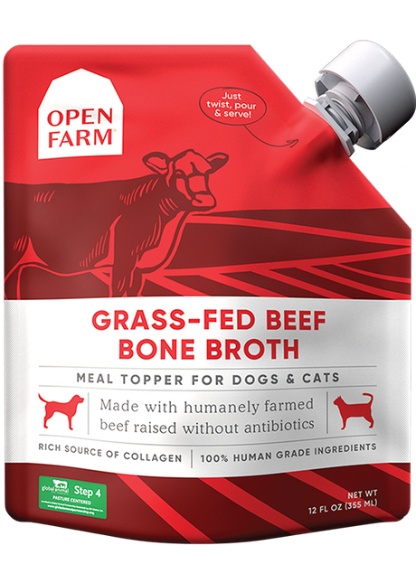 Open Farm Grass-Fed Beef Bone Broth for Dogs - 12oz