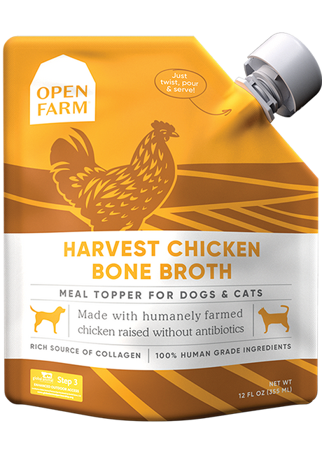 Open Farm Harvest Chicken Bone Broth for Dogs