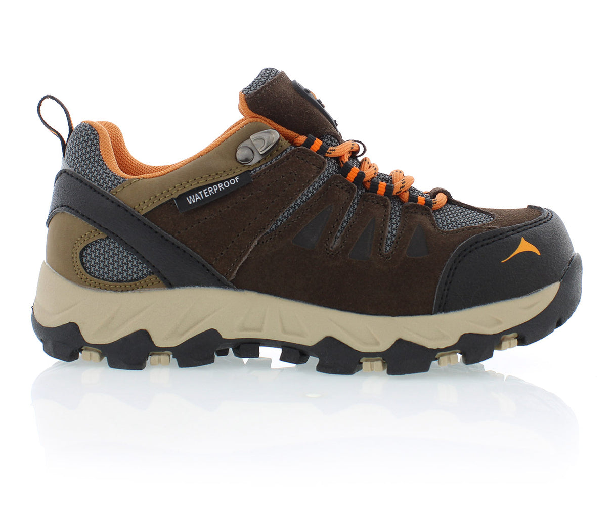 Pacific Mountain Kid's Boulder Low JR Shoe - Chocolate/Orange