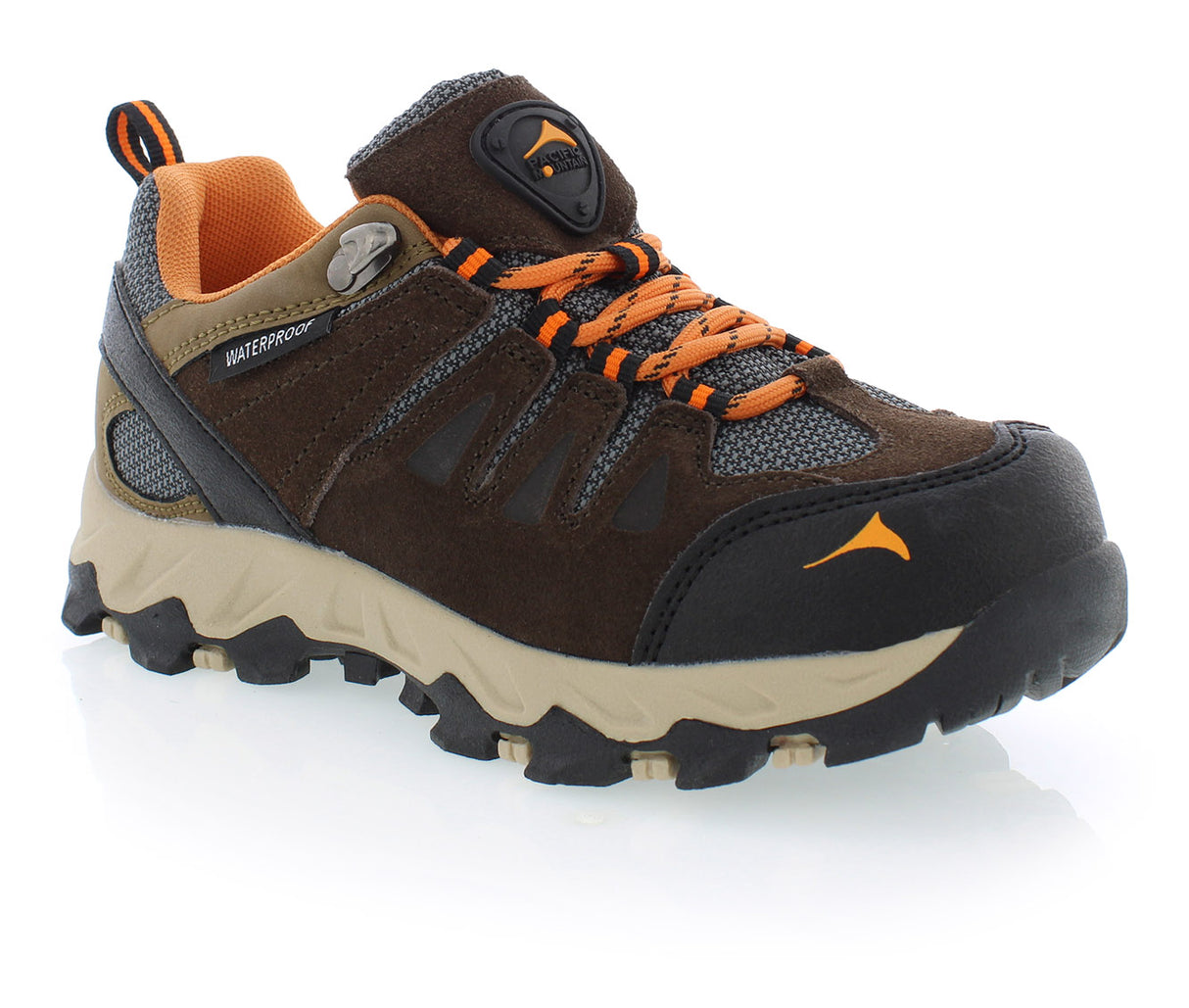 Pacific Mountain Kid's Boulder Low JR Shoe - Chocolate/Orange Chocolate/Orange