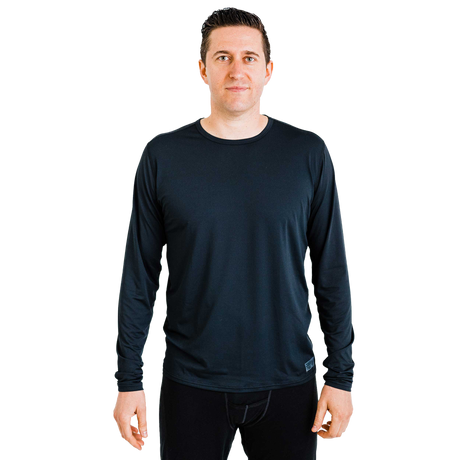 Polar Max Men's Single Layer Crewneck - Black Black