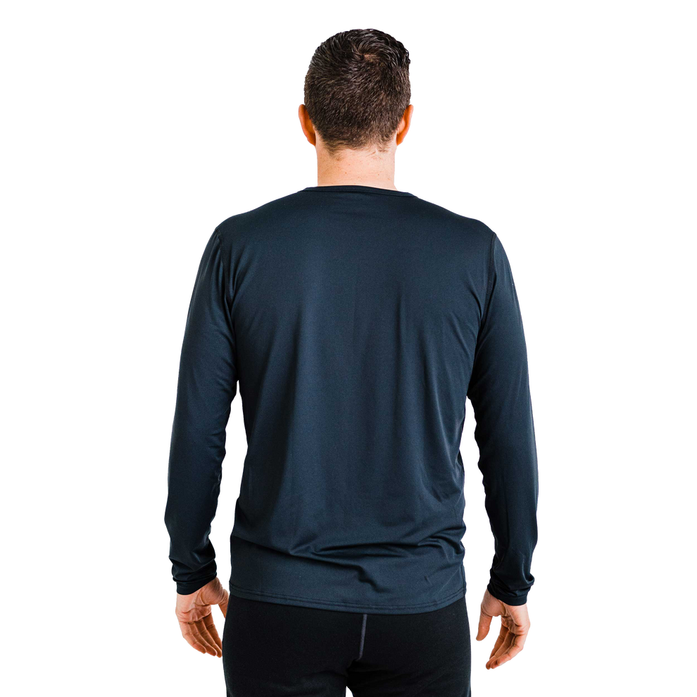 Polar Max Men's Single Layer Crewneck - Black Black