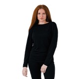 Polar Max Women's Double Layer Crewneck - Black Black