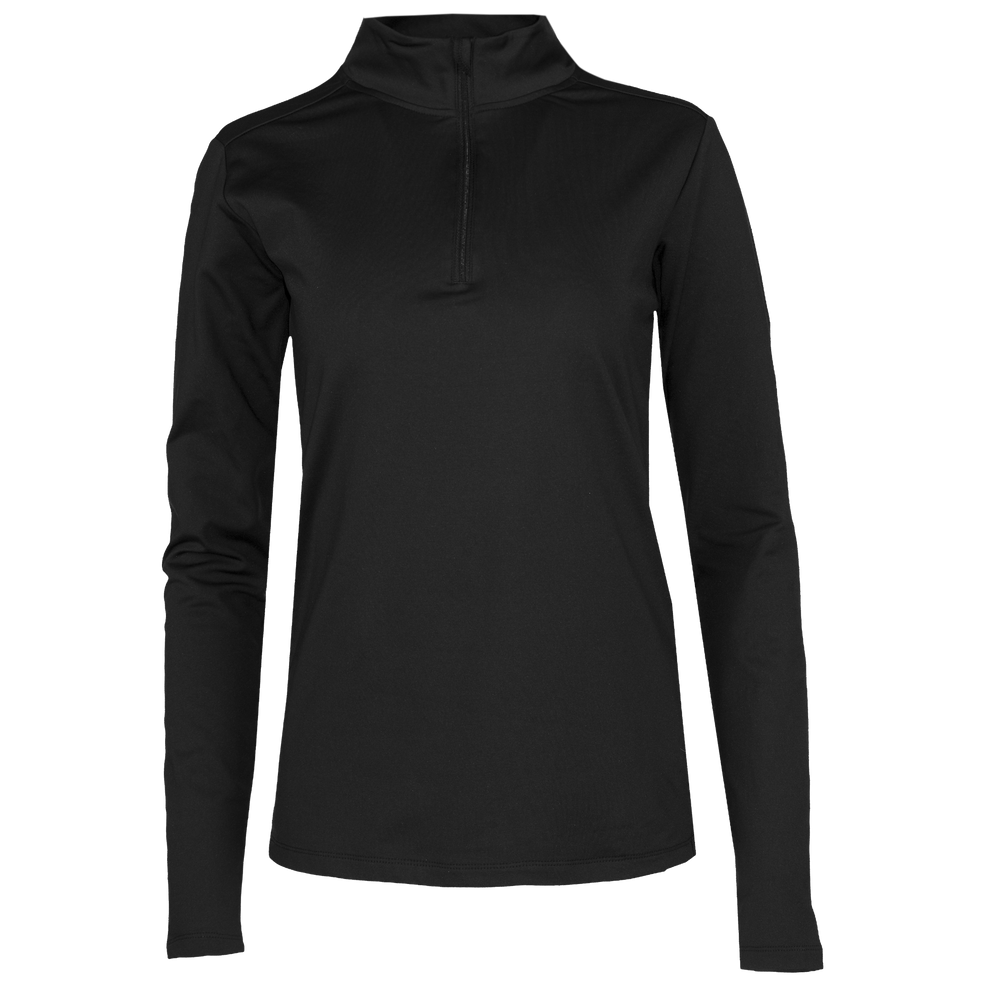 Polar Max Women's Micro Fleece Zip-T - Black Black