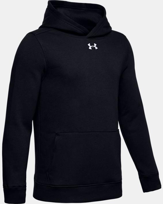 Under Armour Boys' Ua Hustle Fleece Hoodie Black/white