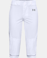 Under Armour Girls' Ua Softball Pant White/black