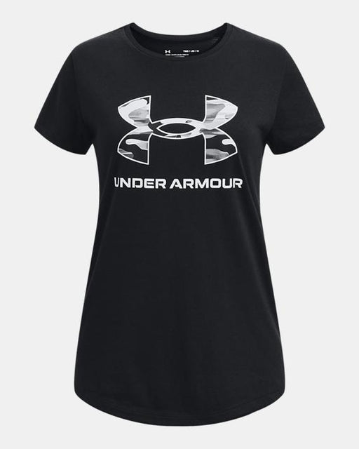 Under Armour Girls' Ua Sportstyle Graphic Short Sleeve Black/white