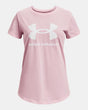 Under Armour Girls' Ua Sportstyle Graphic Short Sleeve Pink sugar/white