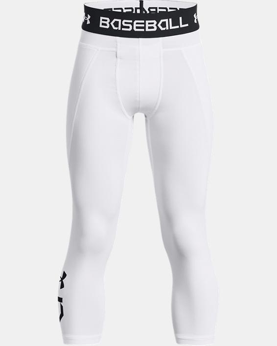 Under Armour Boys' Ua Utility ¾ Slider Leggings White/black