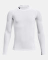 Under Armour Boys' HeatGear Mock Long Sleeve White/black