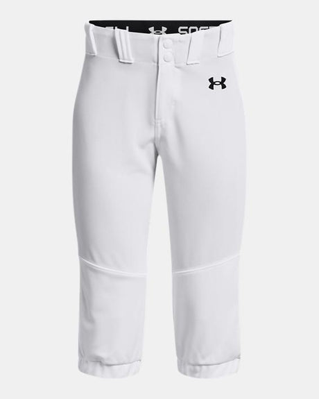 Under Armour Girls' Ua Utility Softball Pant White/black