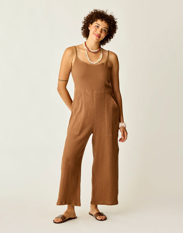 Carve Designs Knox Gauze Jumpsuit - Rum Rum