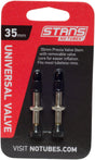 Stan's No Tubes Brass Valve Stems - 35mm, Pair, Silver