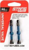 Stan's No Tubes Alloy Valve Stems - 44mm, Pair, Blue Blue