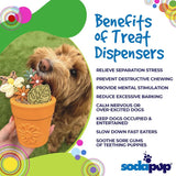 SodaPup PUP-X Rubber Treat Dispenser & Enrichment Toy - Flower Pot - Blue