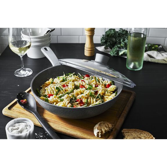 Ballarini Parma Plus 11-inch Aluminum Non-Stick Stir Fry Pan with Lid