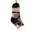 C.W. Hart Cozy Cabin Patchwork Sock With Aloe - Black/Marshmallow Black/Marshmallow