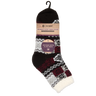 C.W. Hart Cozy Cabin Patchwork Sock With Aloe - Black/Marshmallow Black/Marshmallow