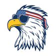 Life Is Good Patriotic Eagle Small Die Cut Decal Darkest blue