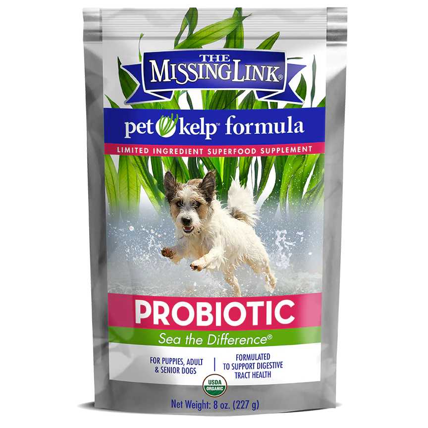 The Missing Link Pet Kelp Probiotic Blend Limited Ingredient Superfood Supplement for Dogs - 8oz.