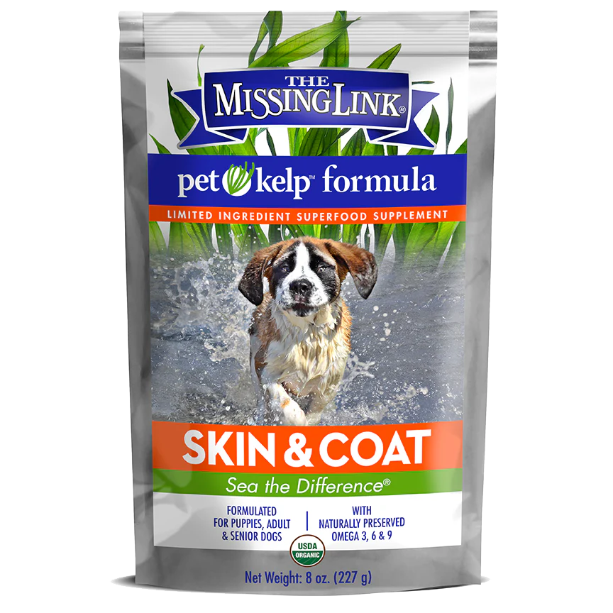 The Missing Link Pet Kelp Skin & Coat Limited Ingredient Superfood Supplement for Dogs - 8oz.