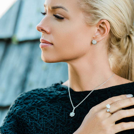 Montana Silversmiths Petals In The Moonlight Crystal Earrings