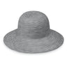 Wallaroo Hat Company Women's Petite Scrunchie Hat Grey/White Dots